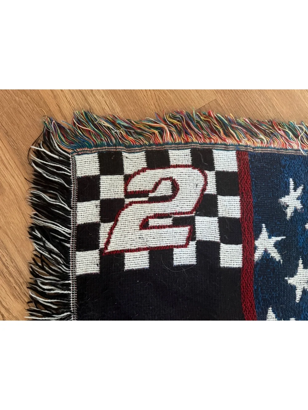 Vintage Dale Earnhardt Jr. Wallace NASCAR Woven Throw Blanket
